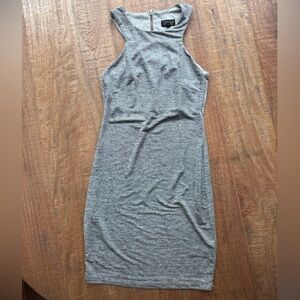 Topshop Gray Midi Dress